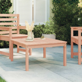 Garden Table Natural Wood Solid Douglas Fir Wood Medium...