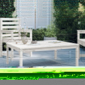 Garden Table White Solid pine wood Medium Durable Garde...