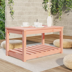 Garden Table Natural Wood Solid Douglas Wood Medium Sto...