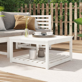 Garden Table White Solid pine wood Medium Garden Table ...