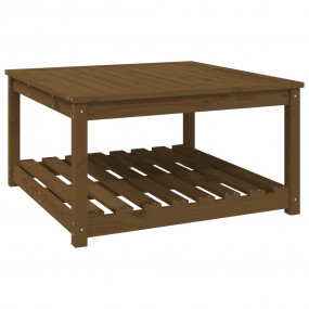 Garden Table Honey Brown Solid Pine Wood Medium Garden ...