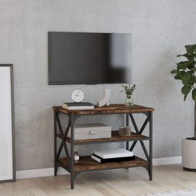 TV Cabinet Smoked Oak Engineered Wood Medium TV Cabinet