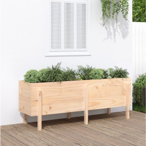 Garden Raised Bed Natural wood Solid pine wood (untreat...