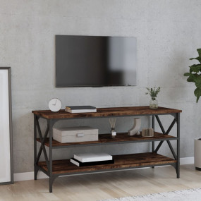 TV Cabinet Smoked Oak Engineered Wood Medium TV Cabinet