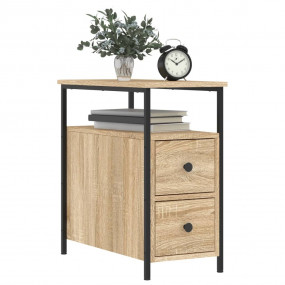 Bedside Cabinet Set of 2 Sonoma Oak Engineered Wood, Ir...