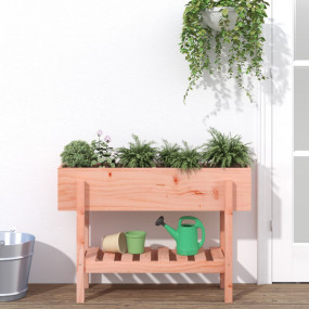 Garden Raised Bed Natural wood Solid Douglas wood Mediu...