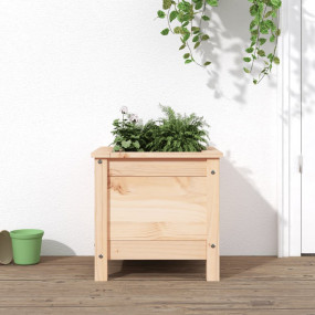 Garden Planter Natural Wood Solid pine wood Medium