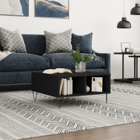 Coffee Table Black Engineered wood Medium Coffee Table ...