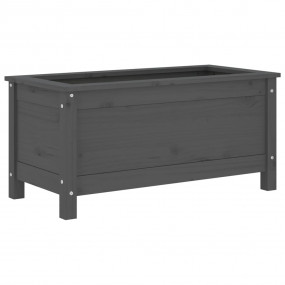 Garden Planter Gray Solid pine wood Medium Garden Plant...
