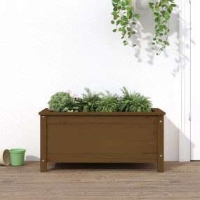 Garden Planter Honey brown Solid pine wood Medium