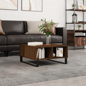 Coffee Table Brown Oak Engineered wood, Iron Small Coff...