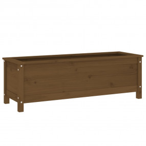 Garden Raised Bed Honey brown Solid pine wood Medium Du...