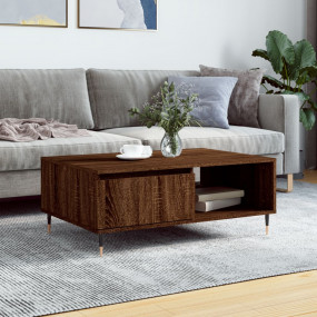 Coffee Table Brown oak Engineered wood, Iron Medium Cof...