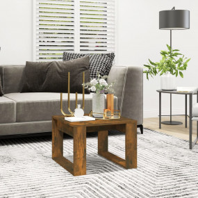 Side Table Smoked oak Engineered wood Small Durable Sid...