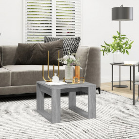 Side Table Gray Sonoma Engineered Wood Small Durable Si...
