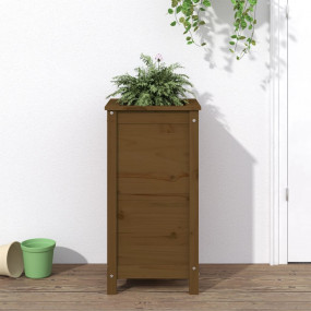 Garden Planter Honey brown Solid pine wood Medium