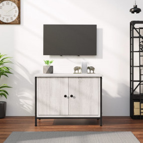TV Cabinet Grey Sonoma Engineered wood, steel Compact T...