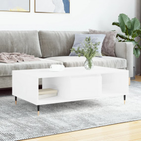 Coffee Table High gloss white Engineered wood, iron Med...