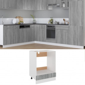 Oven Cabinet Grey Sonoma Engineered Wood Compact Adjust...