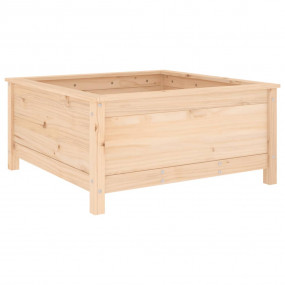 Garden Planter Natural Pine Solid Pine Wood 32.5 in