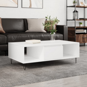 Coffee Table White Engineered wood, iron Medium Coffee ...