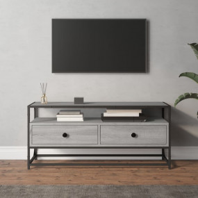 TV Cabinet Grey Sonoma Engineered wood, steel Medium TV...