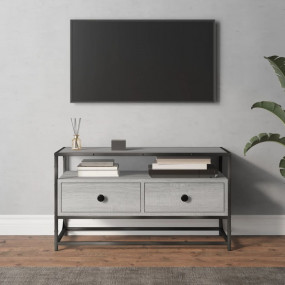 TV Cabinet Grey Sonoma Engineered wood, steel Medium TV...