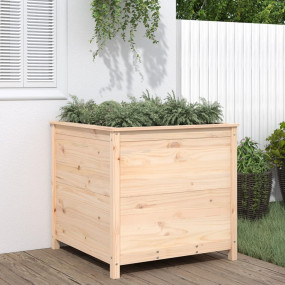 Garden Planter Natural Solid Pinewood Large Decorative ...