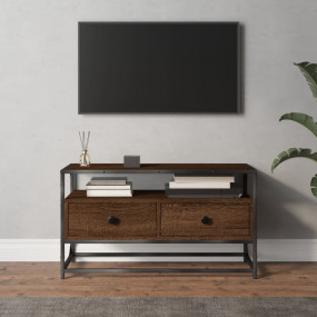 TV Cabinet Brown Oak Engineered wood, steel