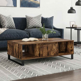 Coffee Table Smoked Oak Engineered Wood Medium Coffee T...