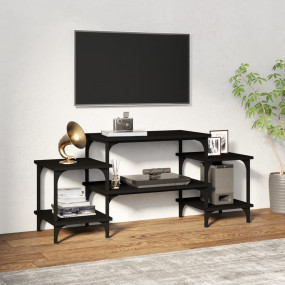 TV Cabinet Black Engineered wood, steel Medium Adjustab...
