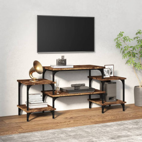 TV Cabinet Smoked Oak Engineered Wood, Steel 46.1x13.8x...