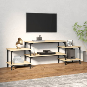TV Cabinet Sonoma oak Engineered wood Large Adjustable ...