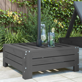 Parasol Base Cover Grey Solid pine wood Small Decorativ...