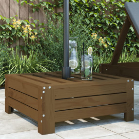 Parasol Base Cover Honey Brown Solid Pine Wood Standard