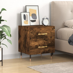 Bedside Cabinet Smoked Oak Engineered wood, iron Medium