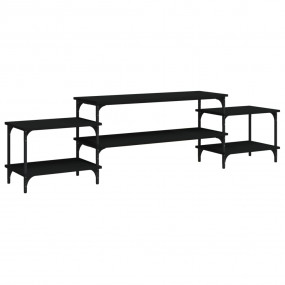 TV Cabinet Black Engineered wood, steel Large TV Cabine...