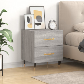 Bedside Cabinet Gray Sonoma Engineered Wood Standard St...