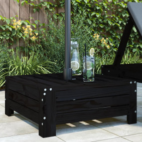 Umbrella Base Cover Black Solid pine wood Medium Durabl...