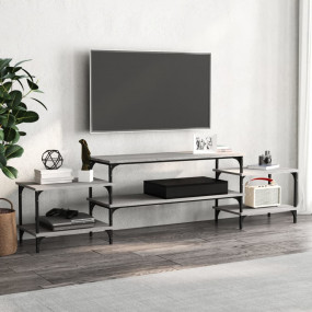 TV Cabinet Grey Sonoma Engineered wood, steel 77.6 in w...