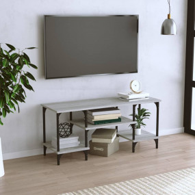 TV Cabinet Grey Sonoma Engineered wood, Steel Medium TV...