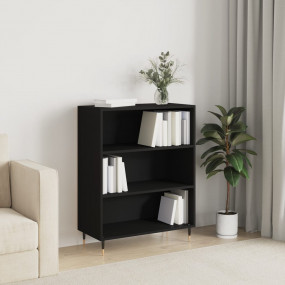 Bookcase Black Engineered wood, metal 27.4x12.8x35.4 in...
