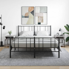 Bedside Table Set of 2 Grey Sonoma Engineered wood, iro...