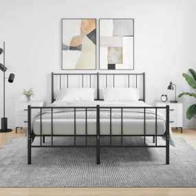 Bedside Cabinet Set of 2 High gloss white Engineered wo...