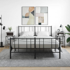 Bedside Table Set of 2 Gray sonoma Engineered wood, iro...