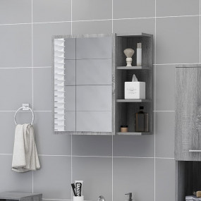 Mirror Cabinet Grey Sonoma Engineered Wood 24.6x8.1x25....