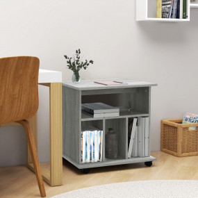 Rolling Cabinet Gray sonoma Engineered wood Medium-size...