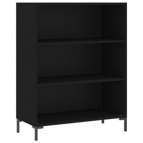 Bookcase Black Engineered wood, metal Medium Bookcase