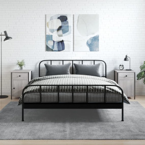 Bedside Cabinet Set of 2 Grey Sonoma Engineered Wood, I...
