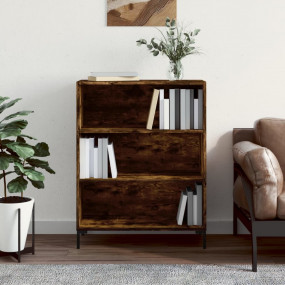 Bookcase Smoked oak Engineered wood Medium Bookcase Rec...